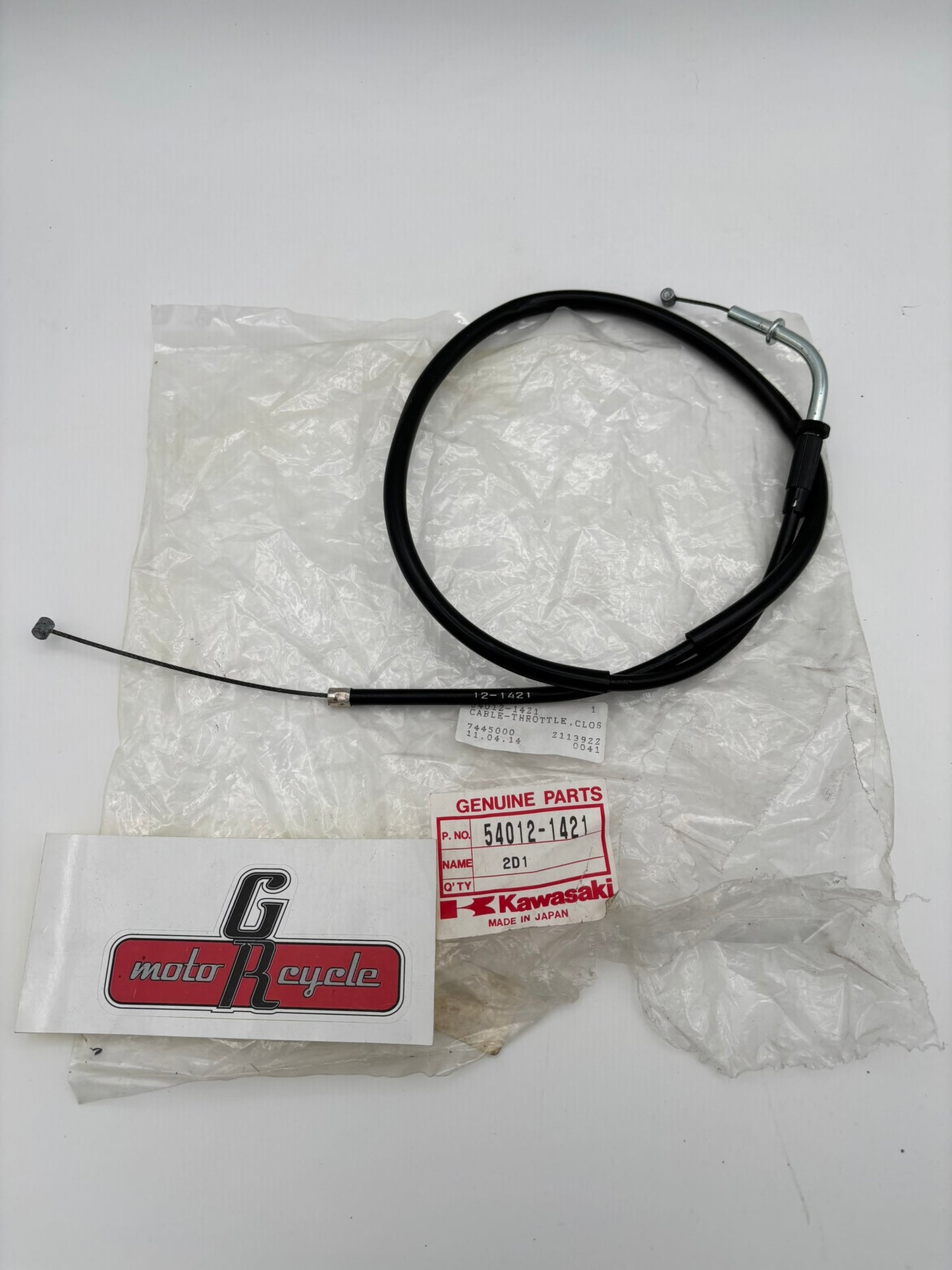 KAWASAKI CLOSING THROTTLE CABLE 54012-1421 K39