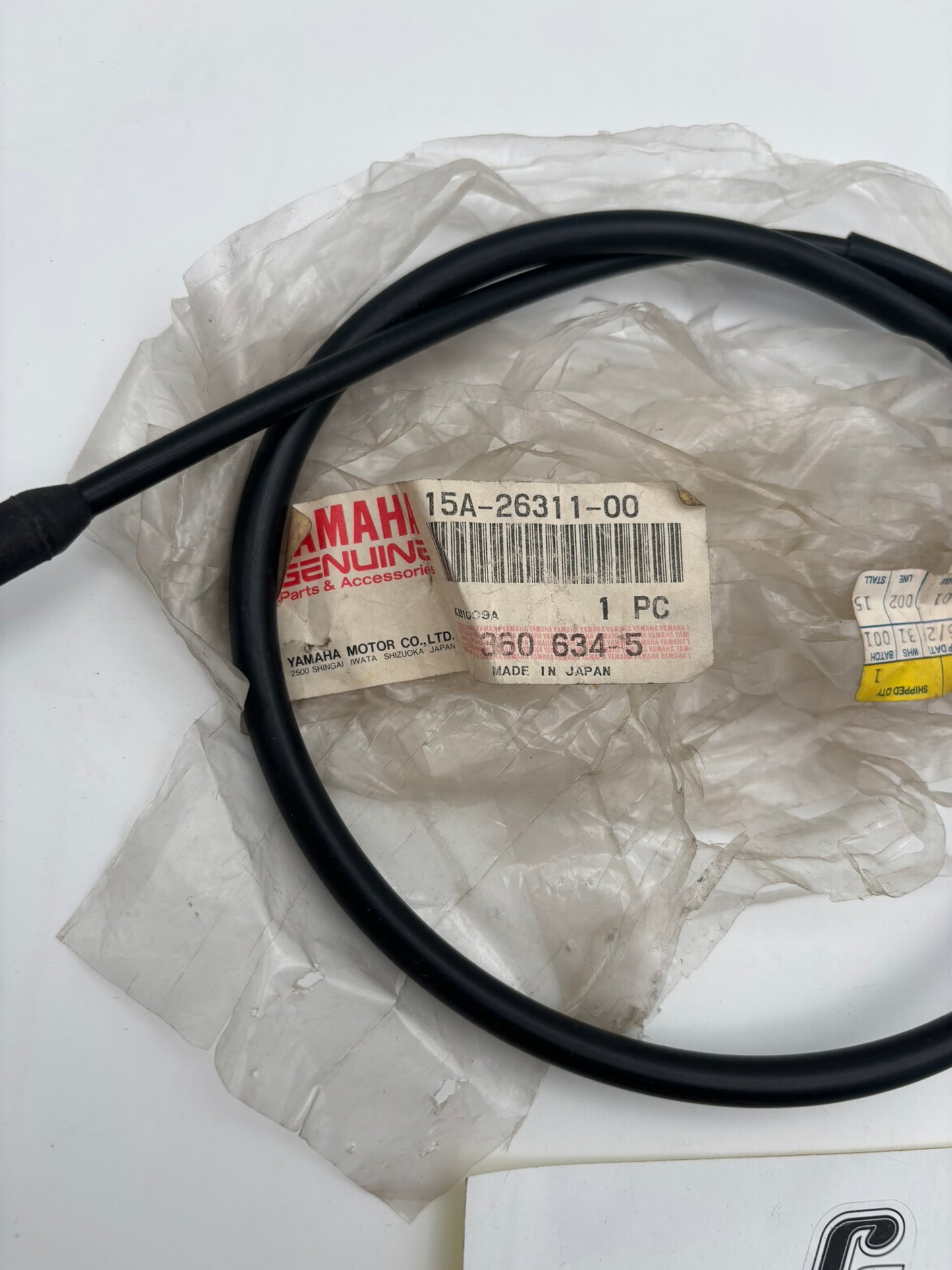 YAMAHA THROTTLE CABLE 15A-26311-00-00 Y272