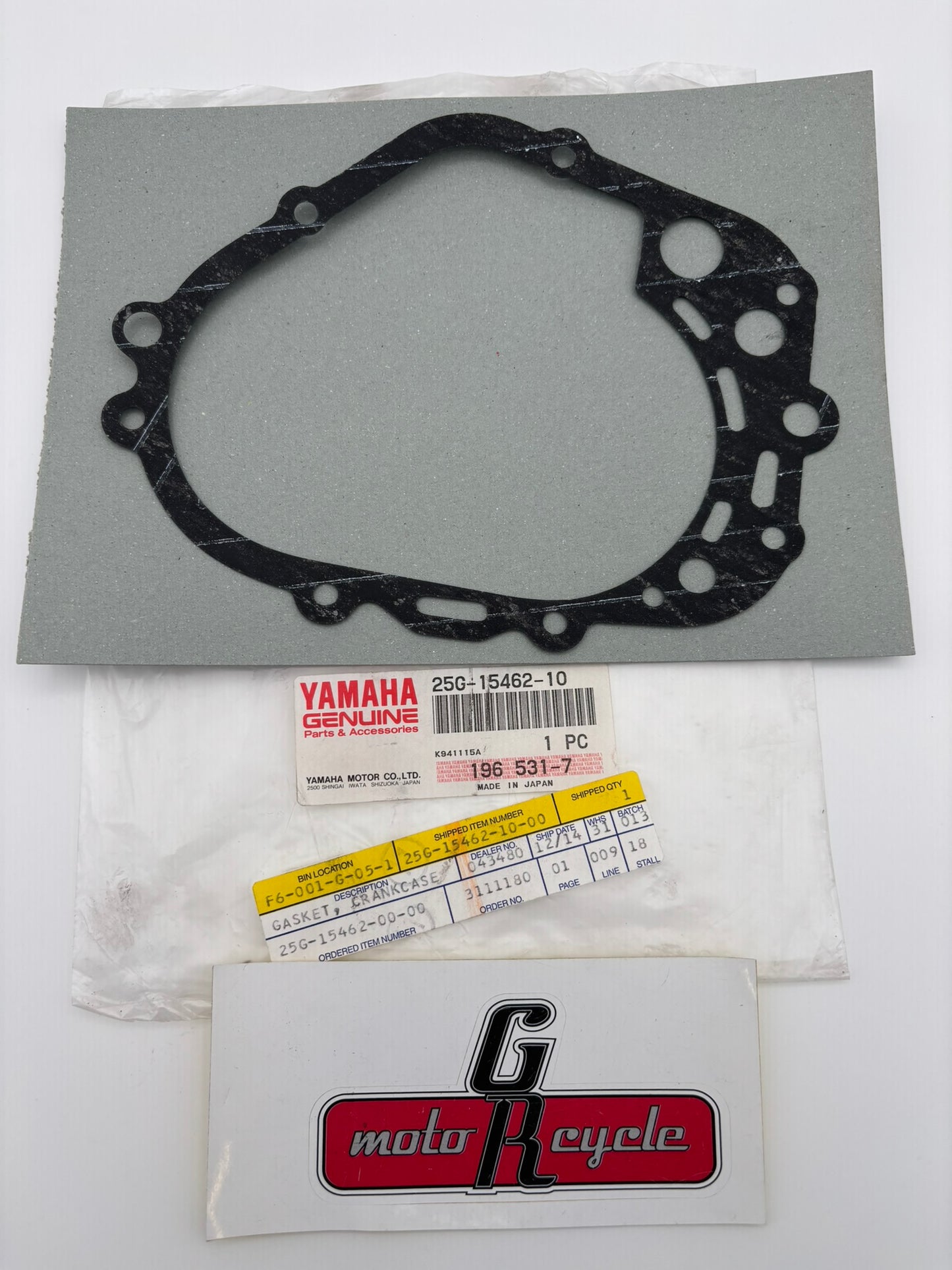 YAMAHA CRANKCASE COVER GASKET 25G-15462-10-00 Y76
