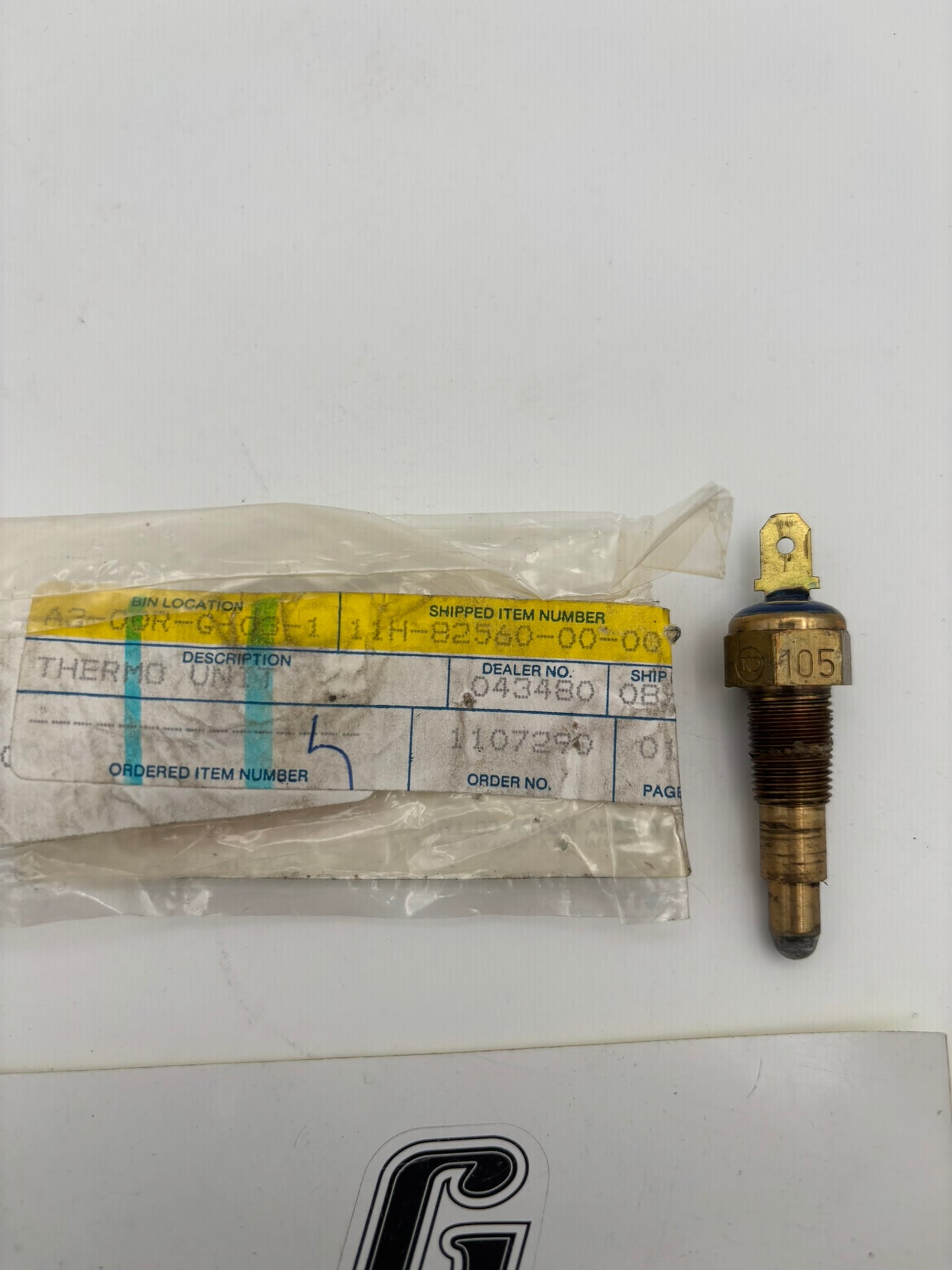 YAMAHA THERMO SWITCH ASSY 11H-82560-00-00 Y274