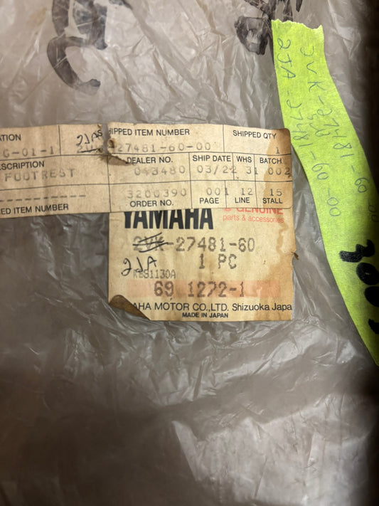 YAMAHA FOOTREST BOARD SUB 2JA-27481-60-00 2VK-27481-60-00 YBOX