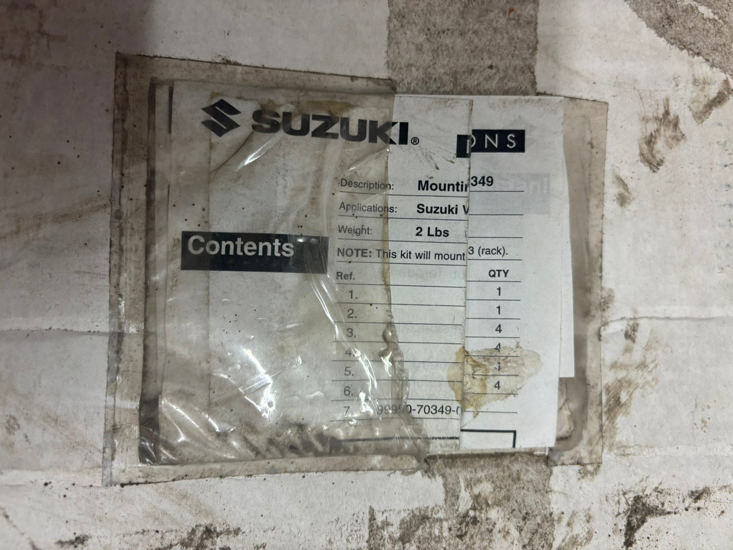 SUZUKI VL800 VOLUSIA BILLET MOUNTS SUB 990A0-75010 99950-70349 SBOX