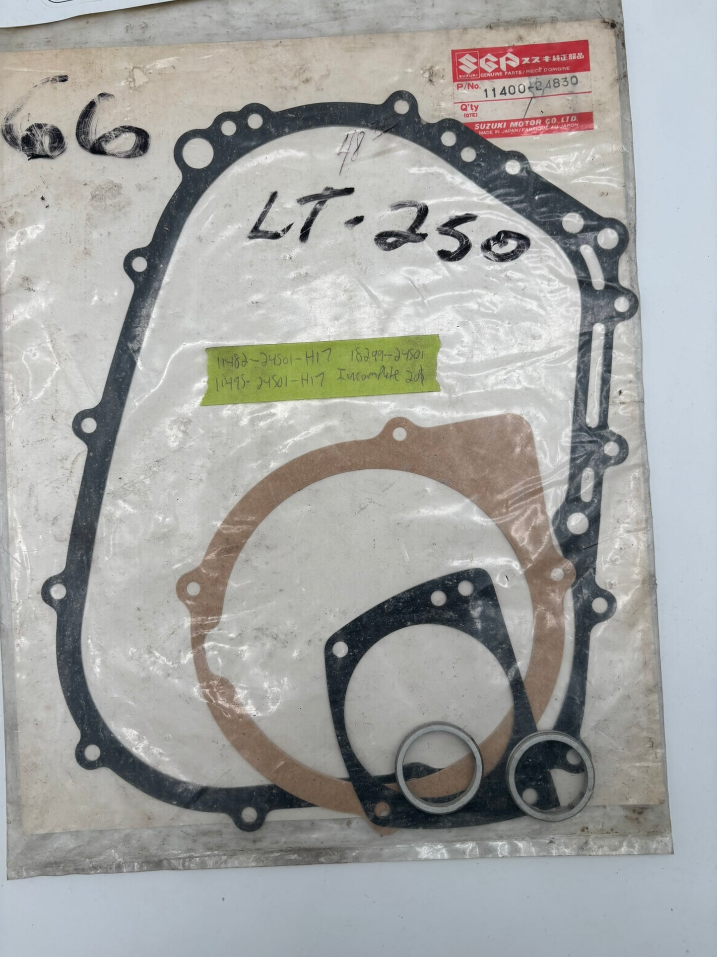 SUZUKI GASKET SET (INCOMPLETE) SUB 11400-24831 11400-24838 11400-24830-I S83