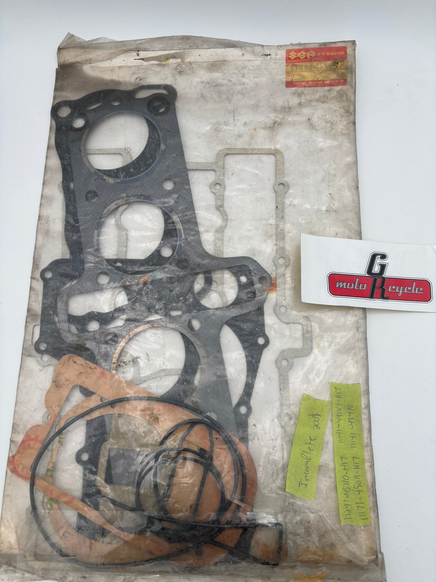 SUZUKI GASKET SET (INCOMPLETE) SUB 11400-49892 11400-49898 11400-49890-I S83