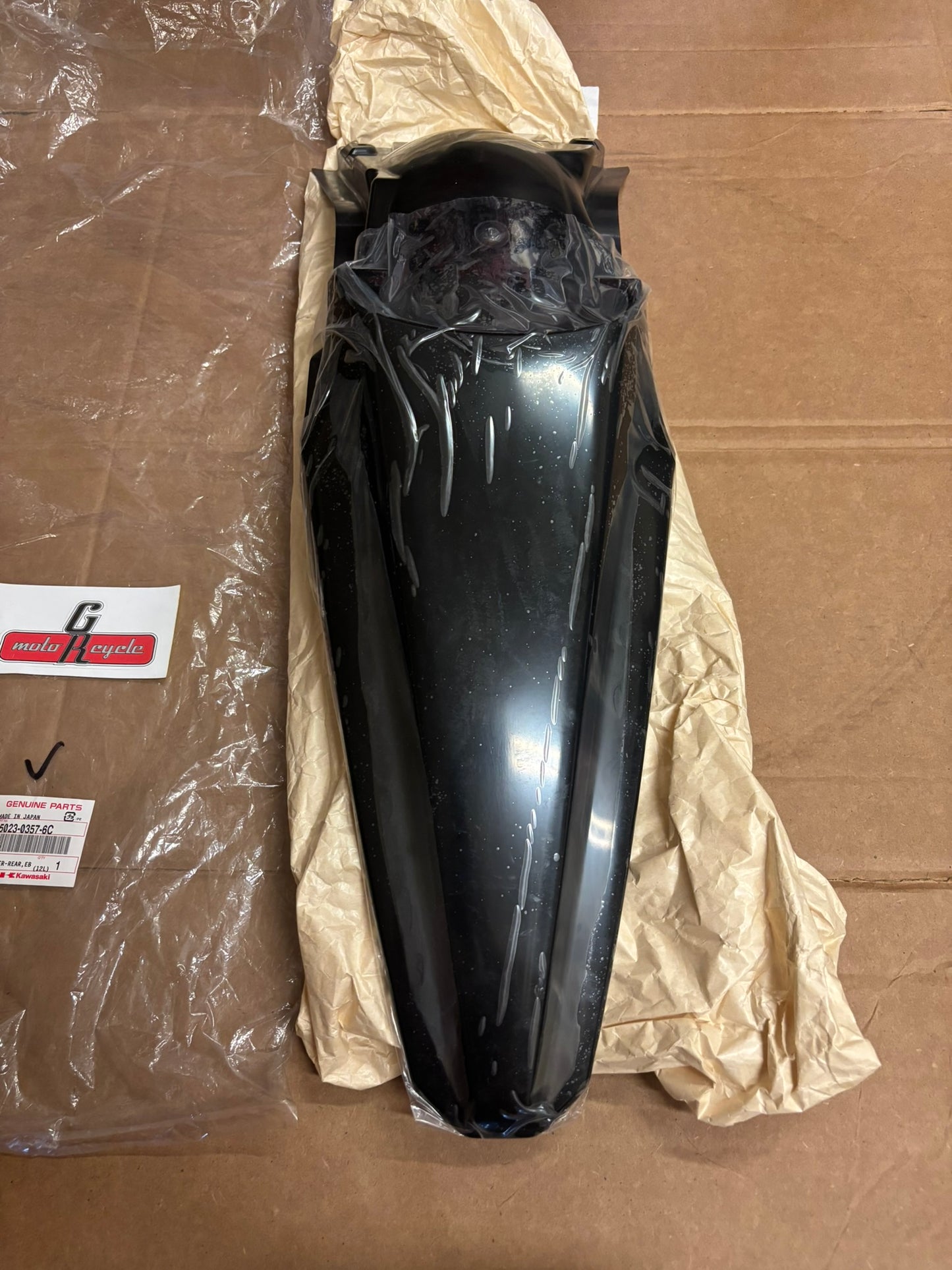 KAWASAKI REAR FENDER EBONY 35023-0357-6C KBOX