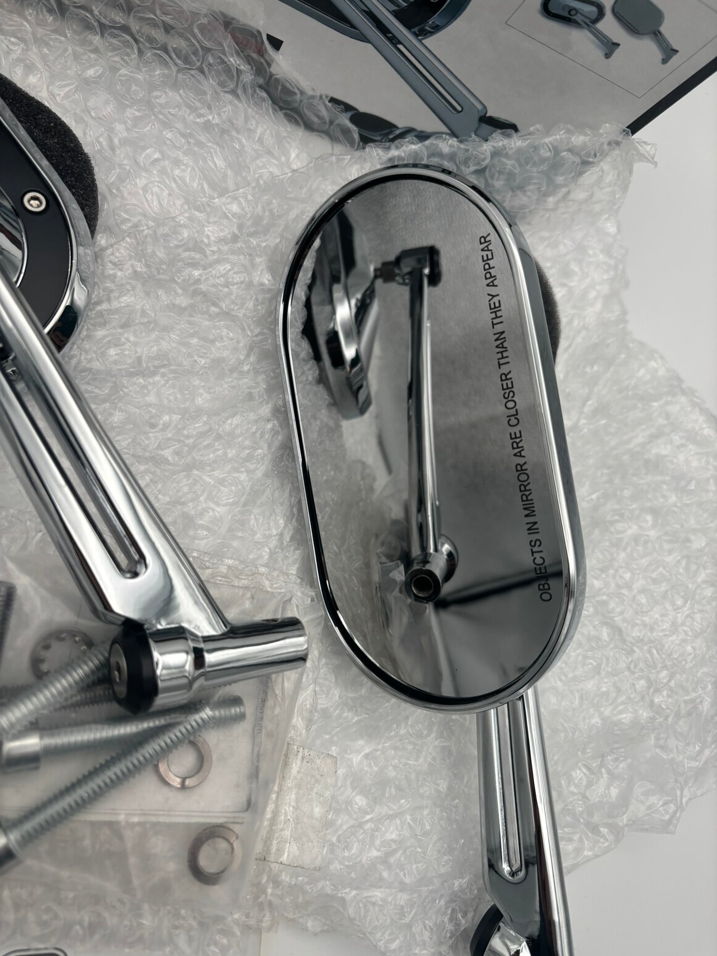 AFTERMARKET KURYAKYN HEAVY INDUSTRY MIRRORS CHROME WITH SATIN BLACK 1765 J20