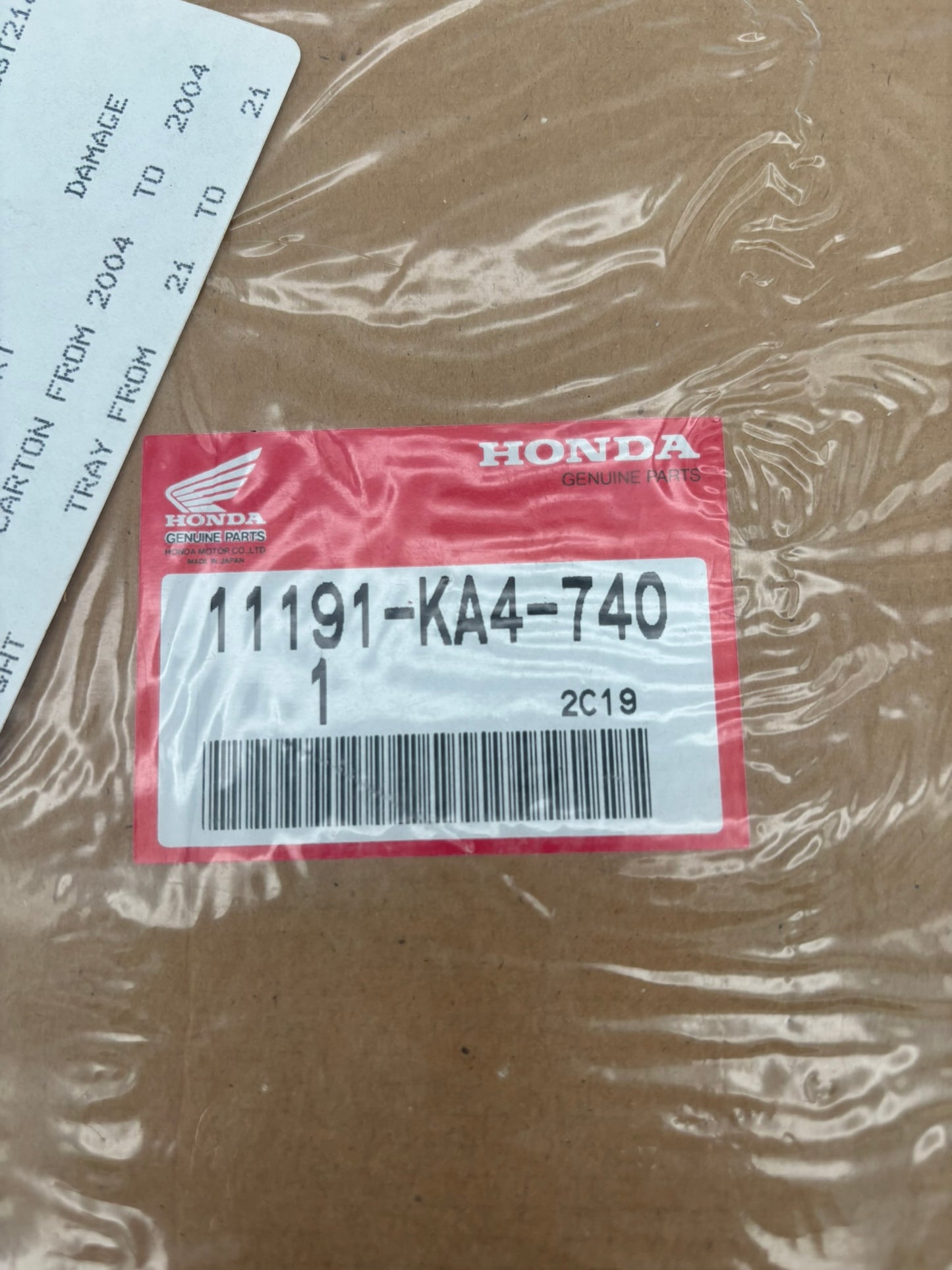 HONDA CRANKCASE GASKET (SUB 11191-KA4-308 ) 11191-KA4-740 H239