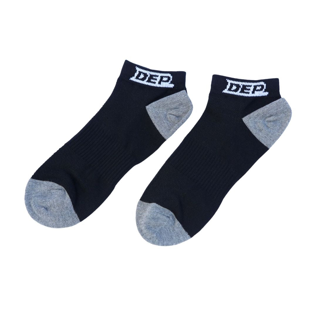 SPECIAL ORDER DEP Pipes Logo Black Trainer Sock 43-46 XLarge SOCK DEPA1060