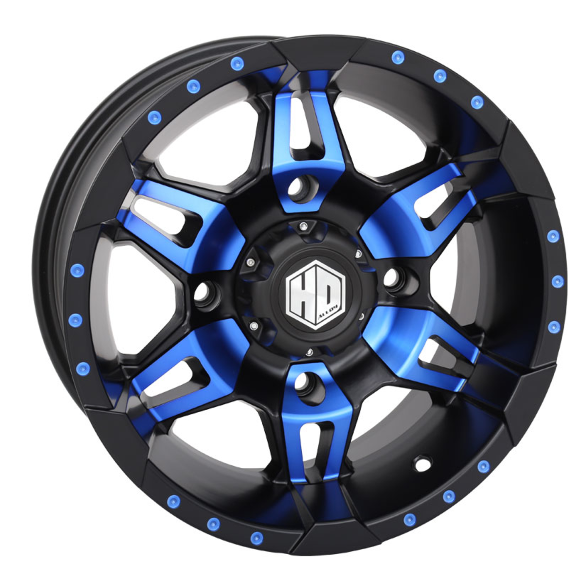 STI 14X7 4/156 4+3 HD7 MATTE BLK/BLUE 14HD703-BLU