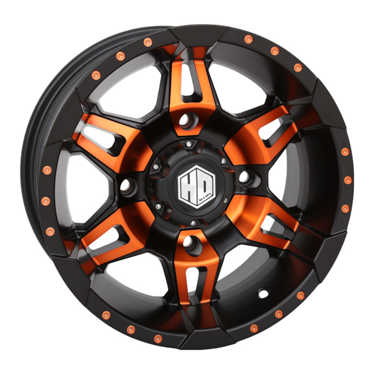 STI 14X7 4/156 4+3 HD7 MATTE BLK/ORA 14HD703-ORG