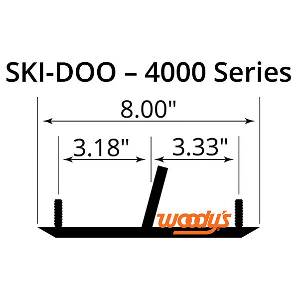 WOODY'S 4" SNO-X RUNNER SKI-DOO 4" SXS-4000