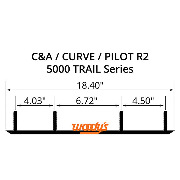 WOODY'S FLAT-TOP TRAIL BLAZER 6" CARBIDE TRAIL RUNNER TCA-5000