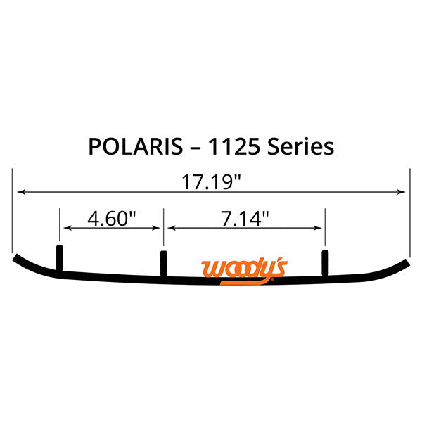 WOODY'S FLAT-TOP TRAIL BLAZER 6" CARBIDE TRAIL RUNNER POLARIS TPI4-1125