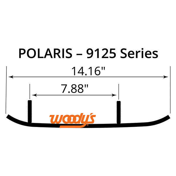 WOODY'S FLAT-TOP TRAIL BLAZER 6" CARBIDE TRAIL RUNNER POLARIS TPI4-9125