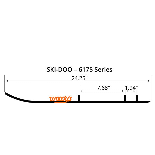 WOODY'S FLAT-TOP EXECUTIVE 8" CARBIDE TRAIL RUNNER SKI-DOO WSD-6175