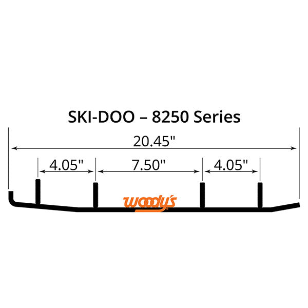 WOODY'S FLAT-TOP EXECUTIVE 8" CARBIDE TRAIL RUNNER SKI-DOO WSD-8250