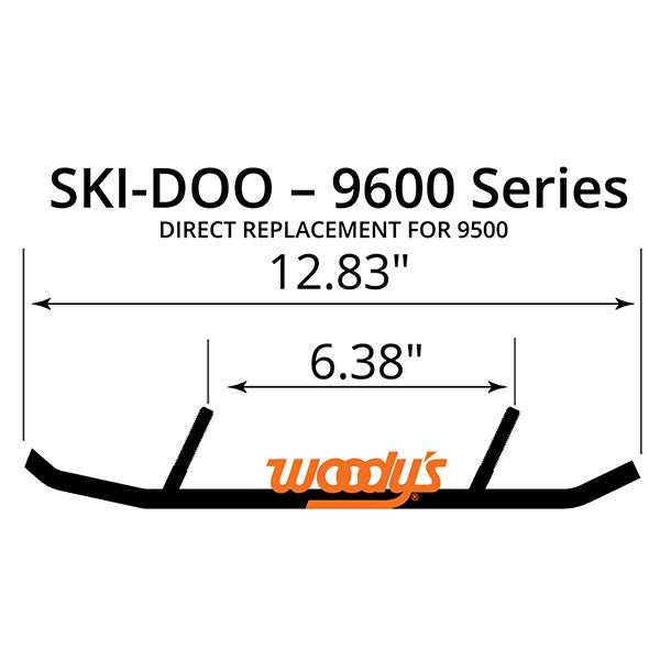 WOODY'S FLAT-TOP EXECUTIVE 8" CARBIDE TRAIL RUNNER SKI-DOO WSD-9600