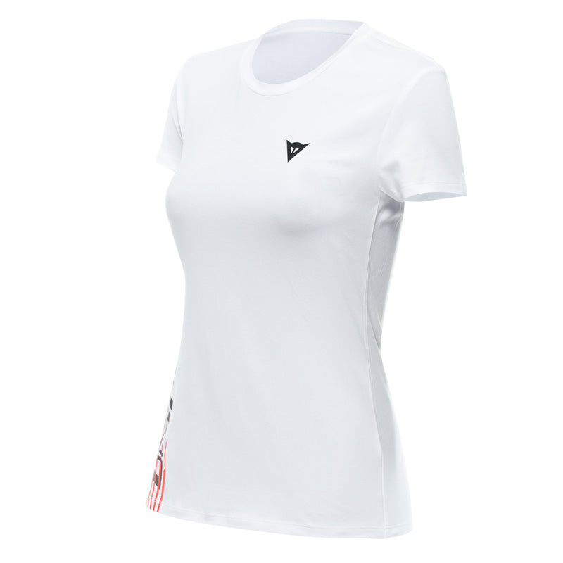 DAINESE DAINESE T-SHIRT LOGO LADY WHT/BLK XS 2896883-601-XS