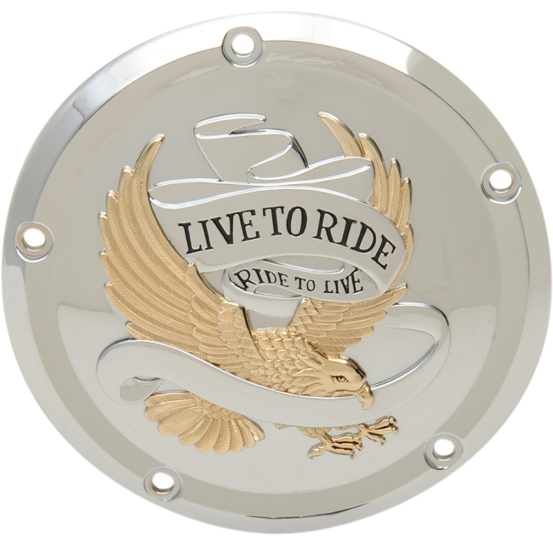 DRAG SPECIALTIES COVER DRBY GOLD LTR 16-19 FLHT D33-0110GA