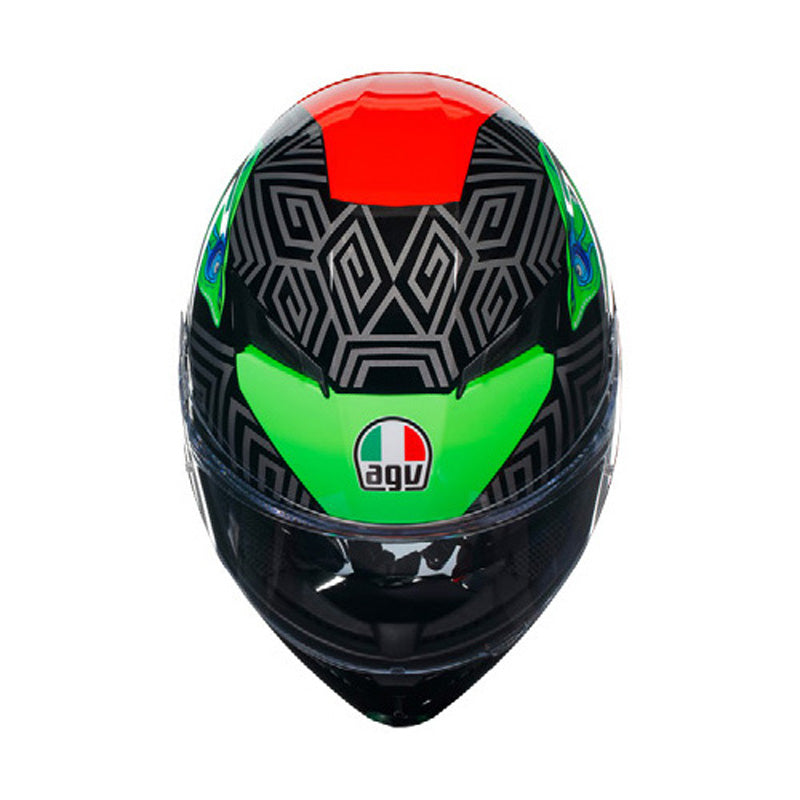AGV K3 KAMALEON BLACK/RED/GREEN XS 2118381001013XS