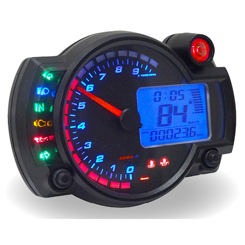KOSO SPEEDOMETER GP STYLE RX-2N(0-10 000 RPM)BK FACE BA015B15