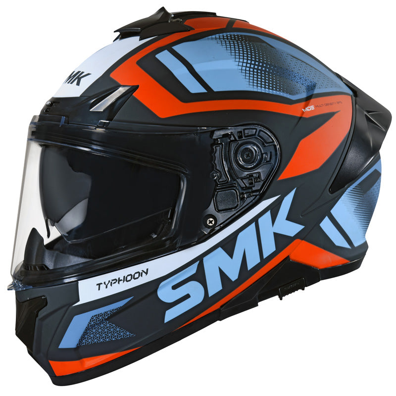 SMK HELMETS (XL) TYPHOON THORN MAT BLK/ORN/GREY DOT ECE XL 1000031381