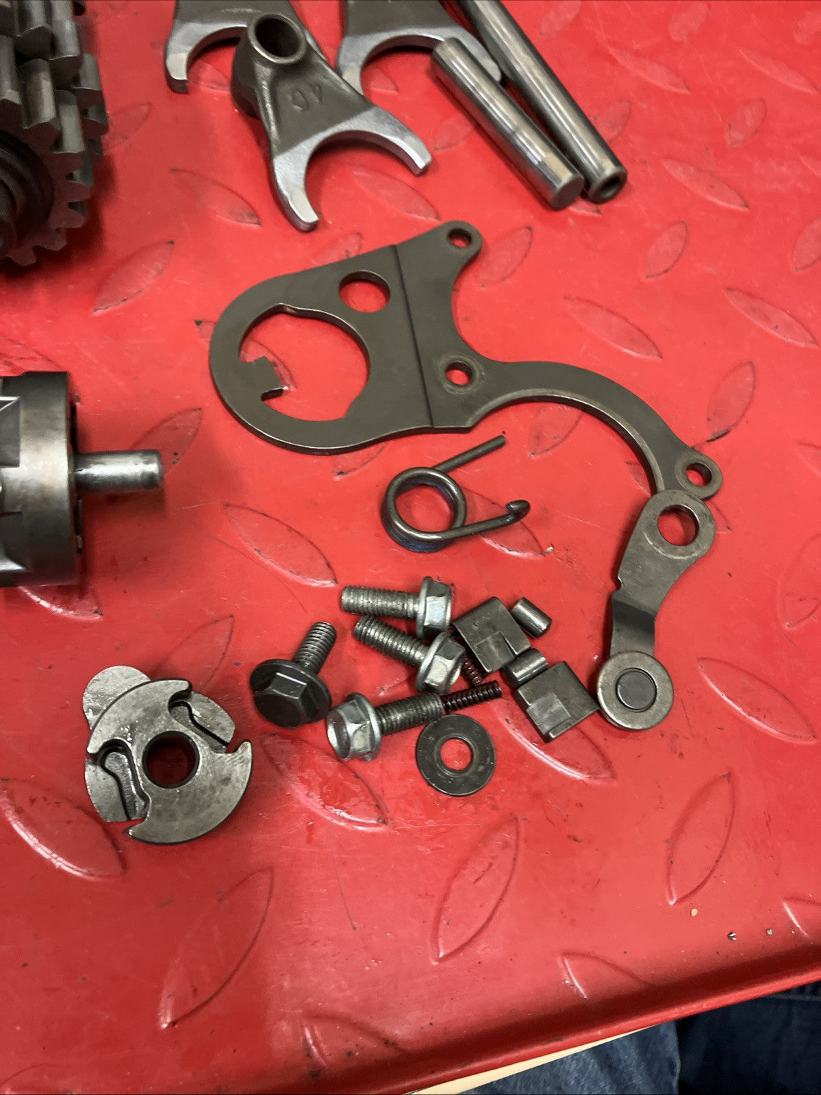 Honda CR250R 2000 Transmission main counter shaft gear forks drum 1998 1999 2001