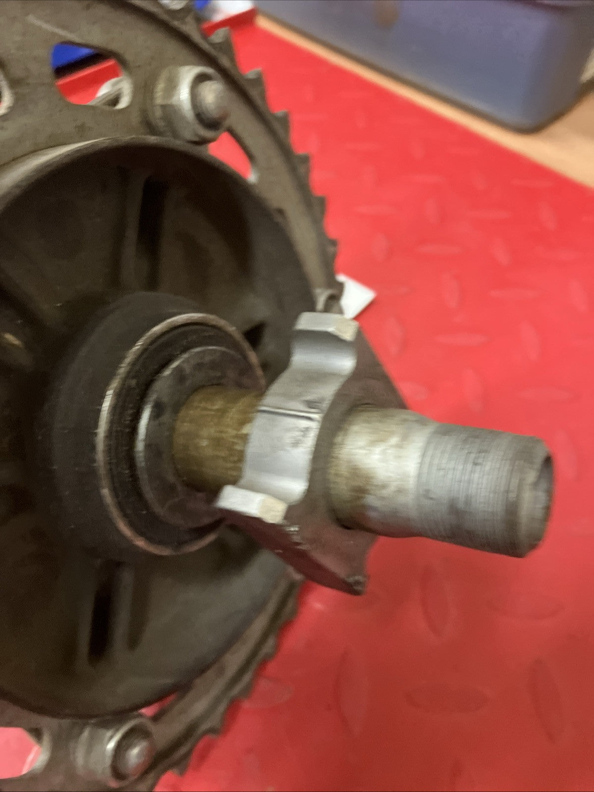 Honda CBR600RR 2007 Rear wheel axle bolt sprocket flange brake disk spacer A9