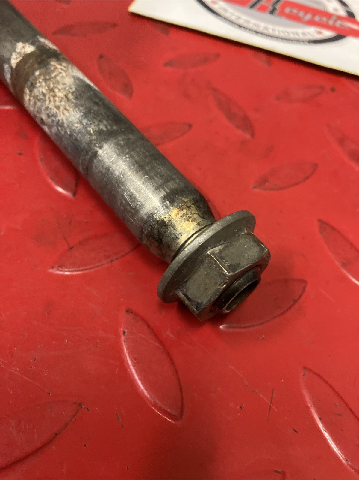 Honda CR250R 2000 Front wheel axle bolt 1995 - 2001 CR125R CR500R