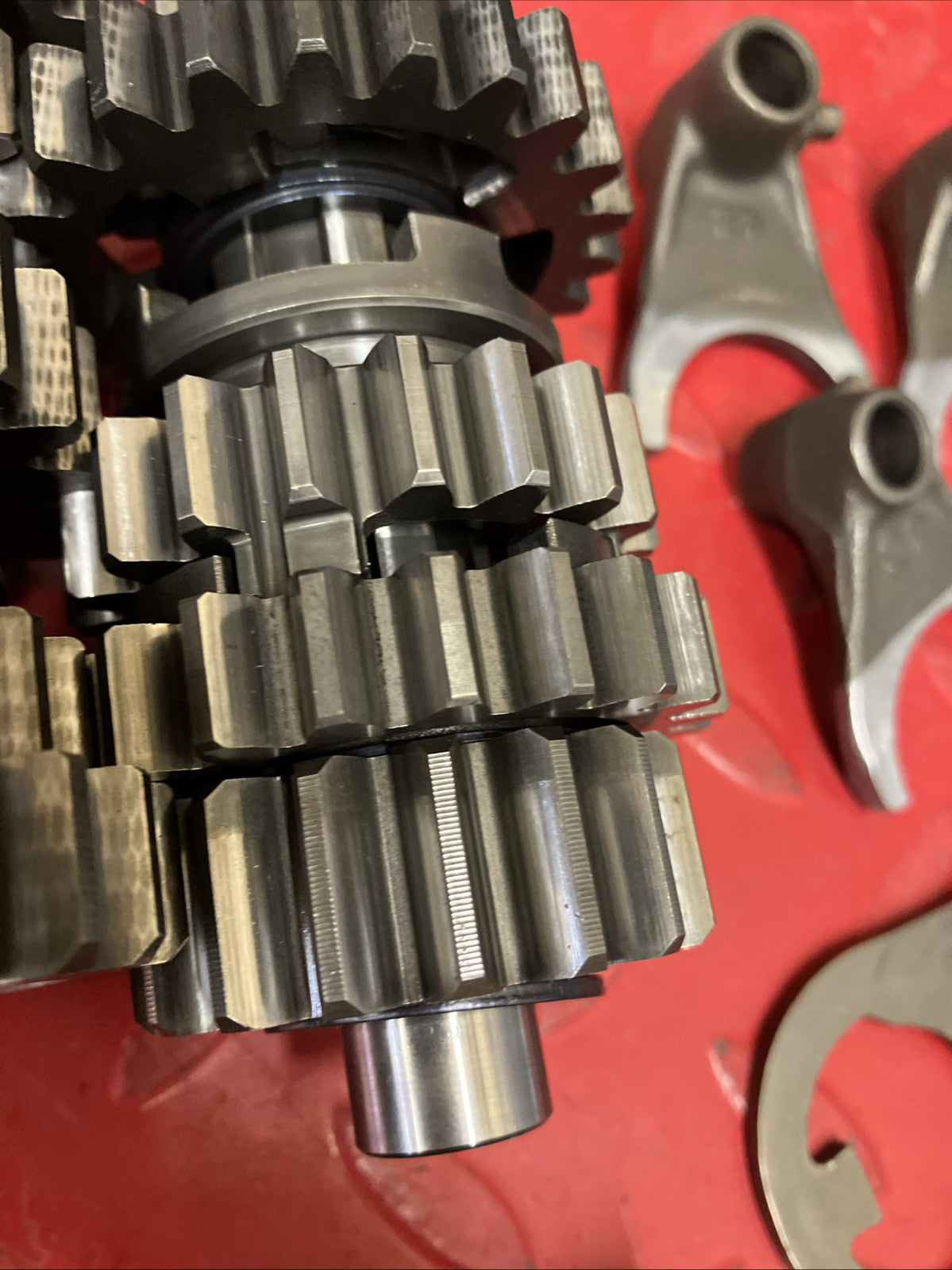 Honda CR250R 2000 Transmission main counter shaft gear forks drum 1998 1999 2001