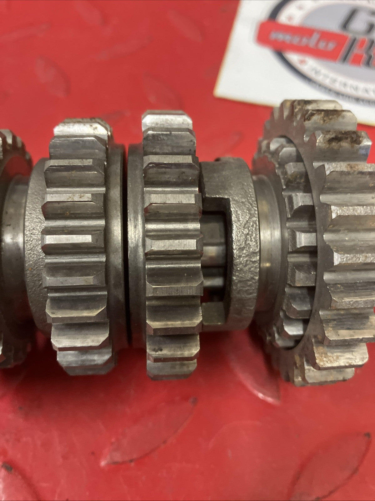 Yamaha YZ125 1981 transmission main counter shaft axle gear