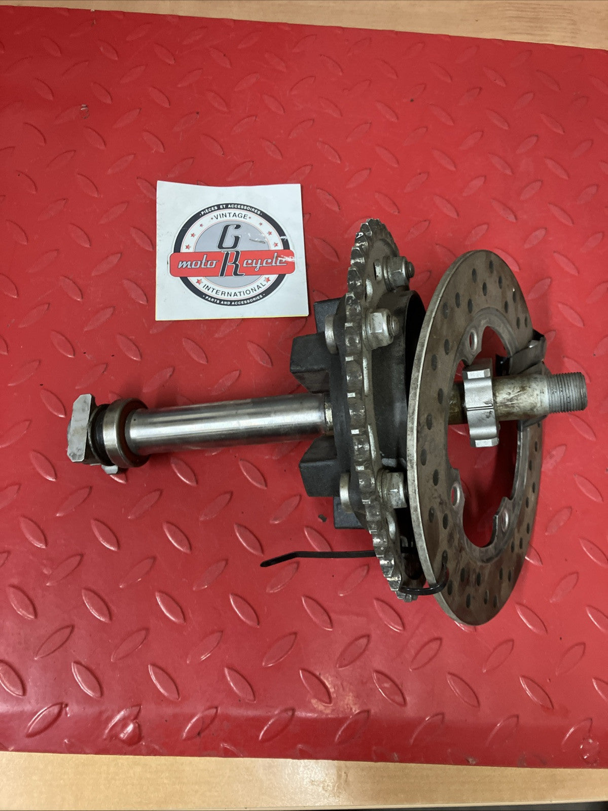 Honda CBR600RR 2007 Rear wheel axle bolt sprocket flange brake disk spacer A9