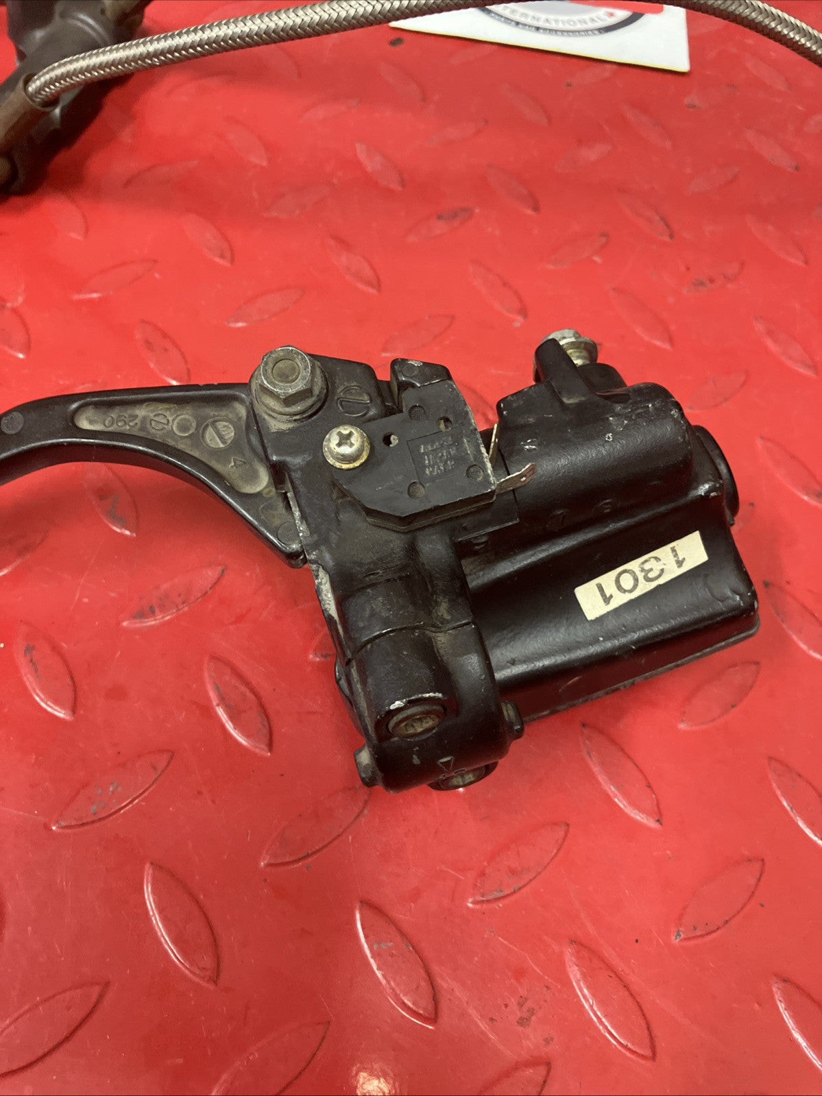 Kawasaki ZG1000 Front brake assembly caliper master cylinder hose joint U9