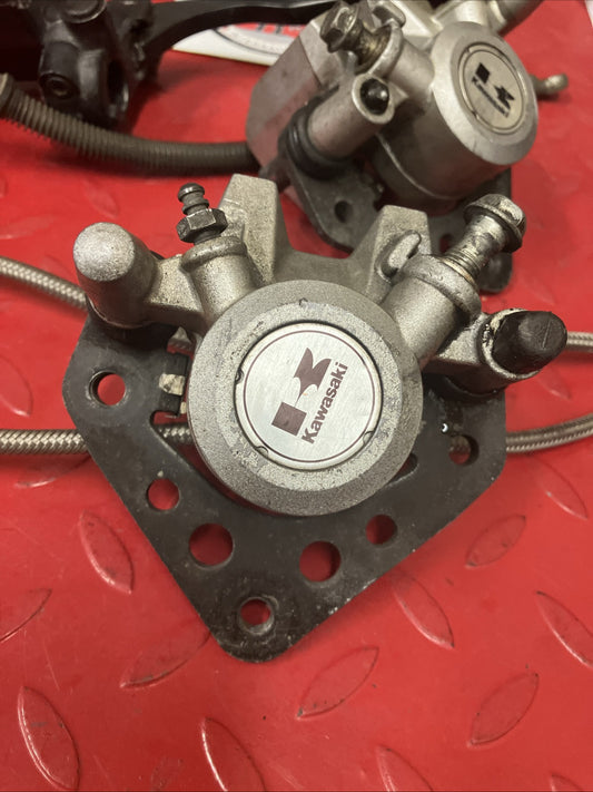 Kawasaki ZG1000 Front brake assembly caliper master cylinder hose joint U9