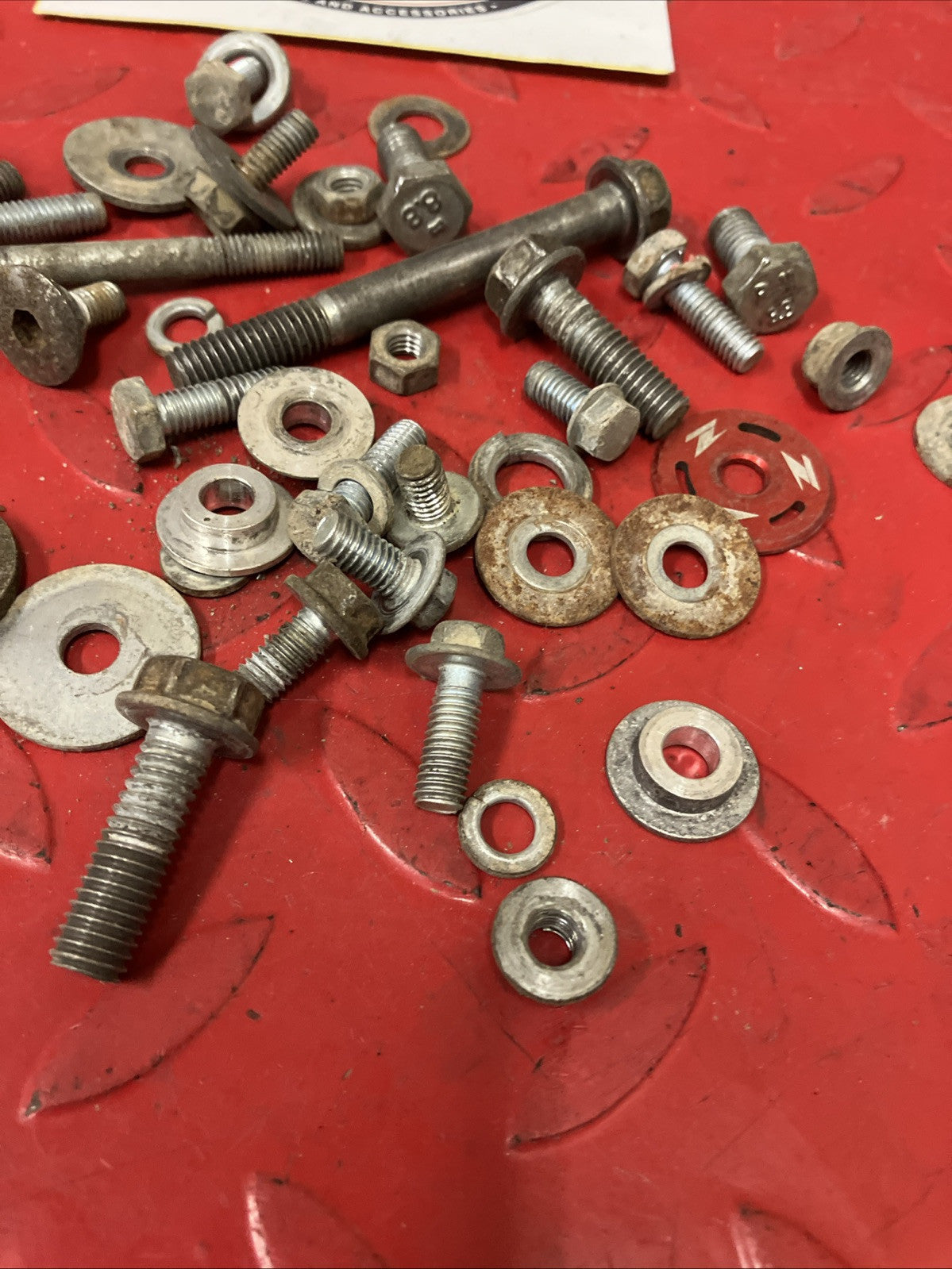 Honda CR250R 2000 Bolt nut collar spacer hardware taken from bike disassembly