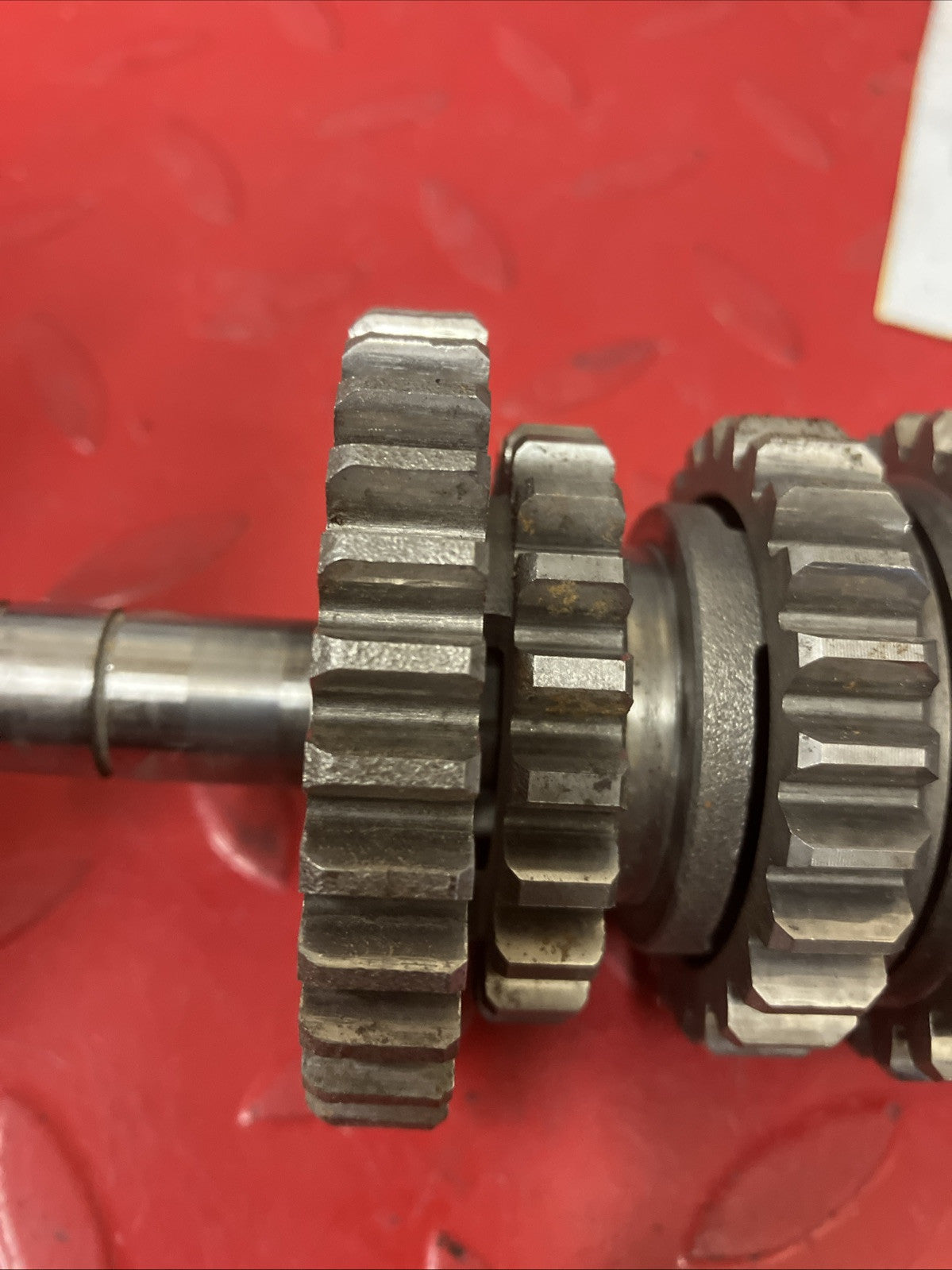 Yamaha YZ125 1981 transmission main counter shaft axle gear