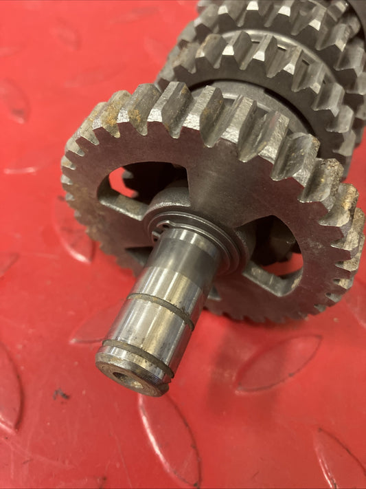 Yamaha YZ125 1981 transmission main counter shaft axle gear