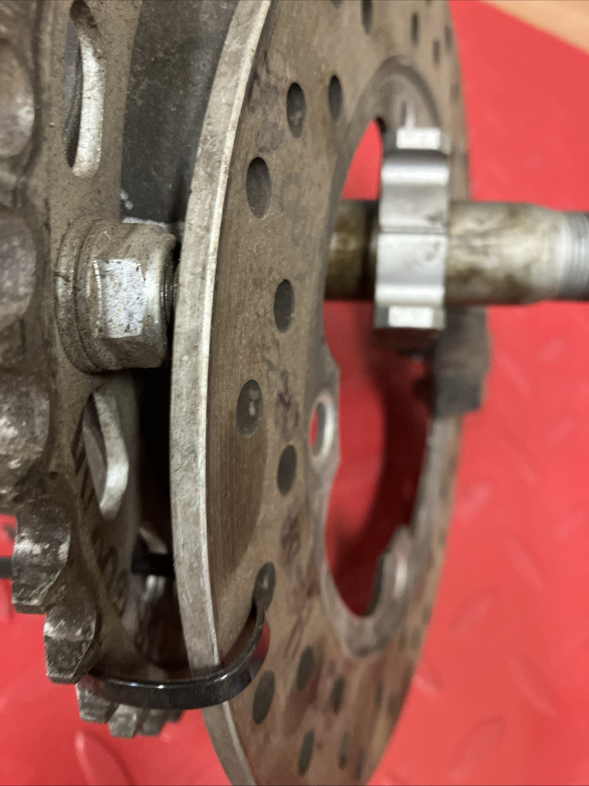 Honda CBR600RR 2007 Rear wheel axle bolt sprocket flange brake disk spacer A9