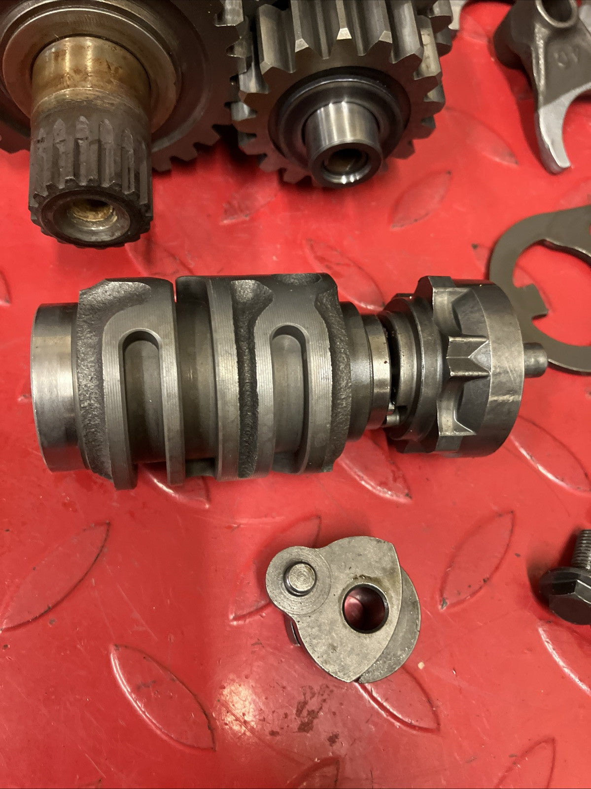 Honda CR250R 2000 Transmission main counter shaft gear forks drum 1998 1999 2001