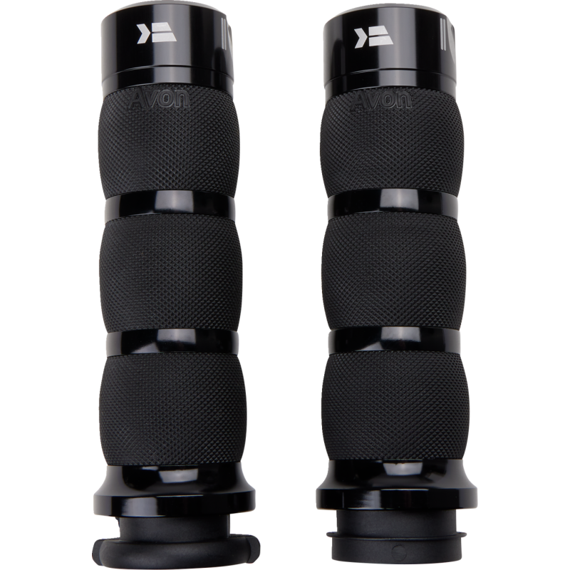KHROME WERKS ETC GRIPS KLASSIC, AIR CUSHION, BLACK, PKG 500190