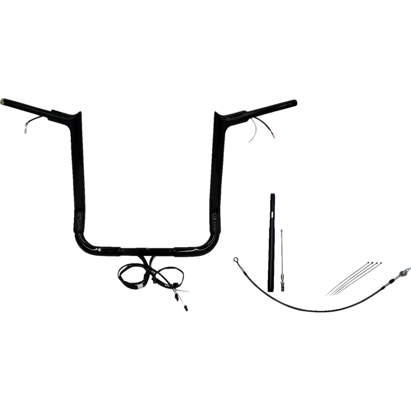 FAT BAGGERS INC HANDLEBAR KIT - POINTED TOP - 16" - BLACK 812016-B