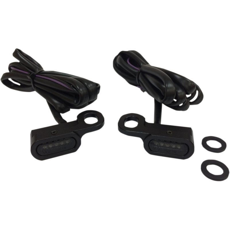 DRAG SPECIALTIES 09-16 FLHT LED H/B MRKR LIGHTS BLK SMK PR L22-0229MBE