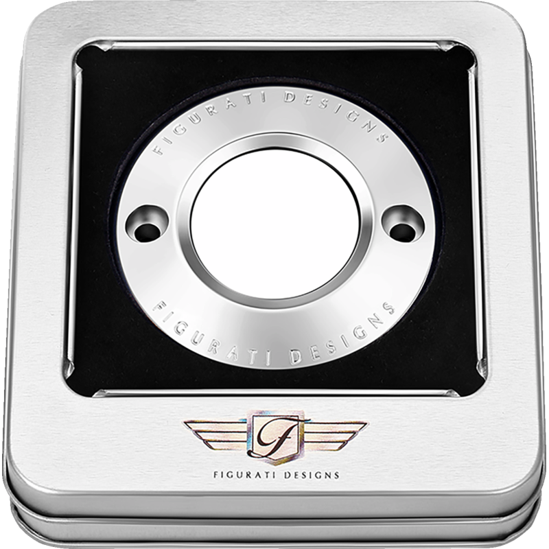 FIGURATI DESIGNS TIMING COVER PLAIN SILVER, 2-HOLE FD60-TC-2H-SS