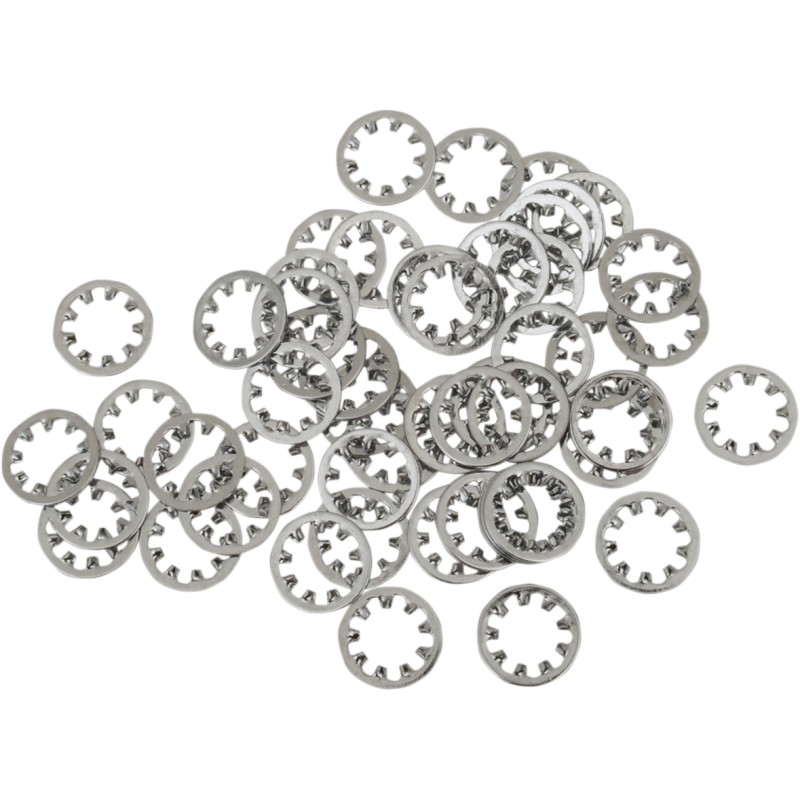 DRAG SPECIALTIES 5/16" (50PK) CHROME INSIDE STAR WASHER MPB458