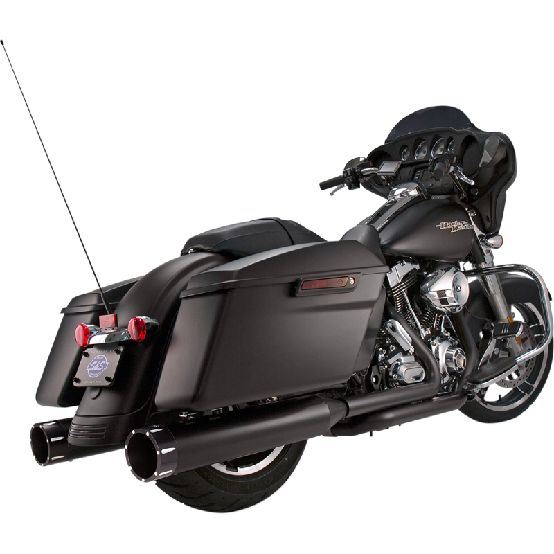 S&S CYCLE 95-16 FLHT MUFFLERS 4.5" BLK/B.TRACR 550-0625