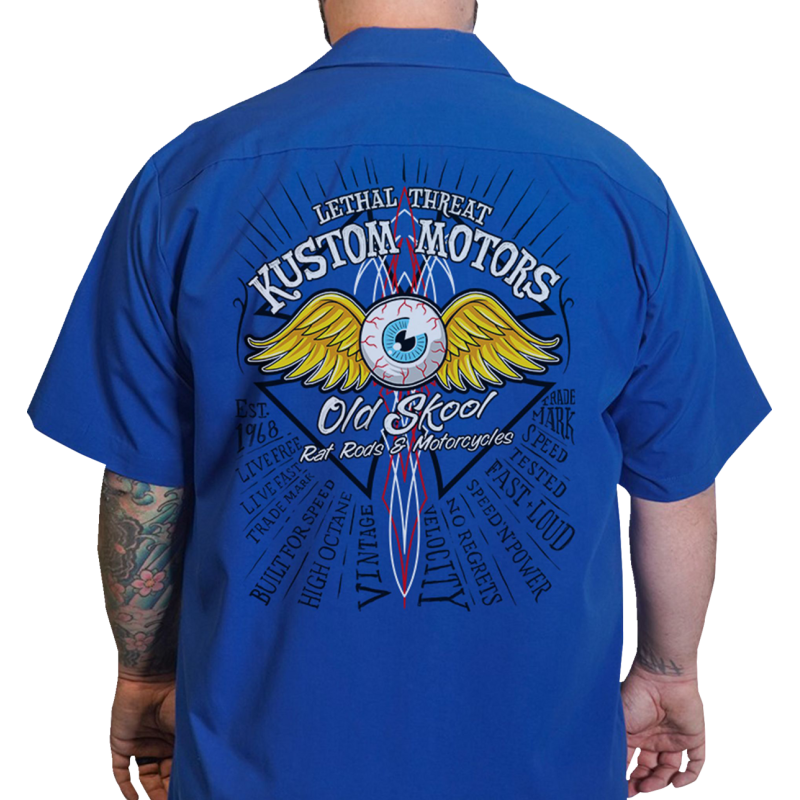 LETHAL THREAT SHIRT EYEBALLOS BLUE 3X DG60143XXXL