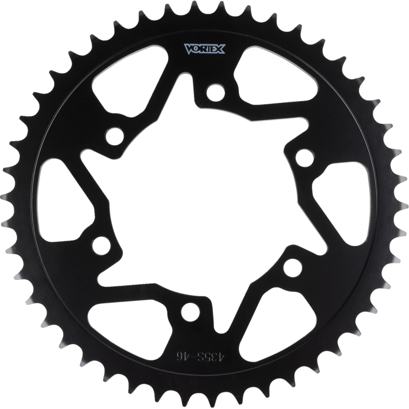 VORTEX SPROCKET VORTEX STEEL REAR 520-46 TOOTH BLK 435S-46