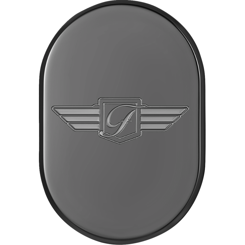 FIGURATI DESIGNS BACK FENDER COVER BLACK WITH FIGURATI DESIGNS LOGO-LEFT FD-01-AC-BLK-LT