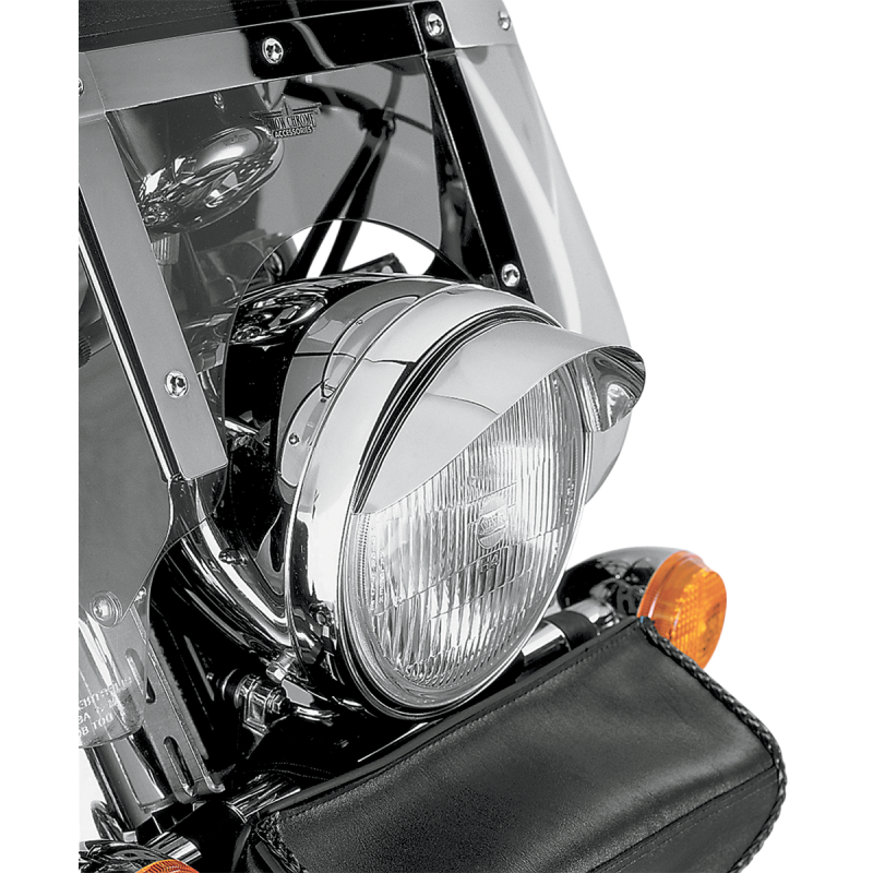 SHOW CHROME 7" CHROME HEADLIGHT VISOR 53-429