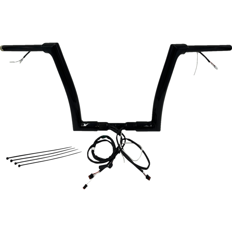 FAT BAGGERS INC HANDLEBAR KIT - FLAT TOP - 12" - BLACK 601312-B